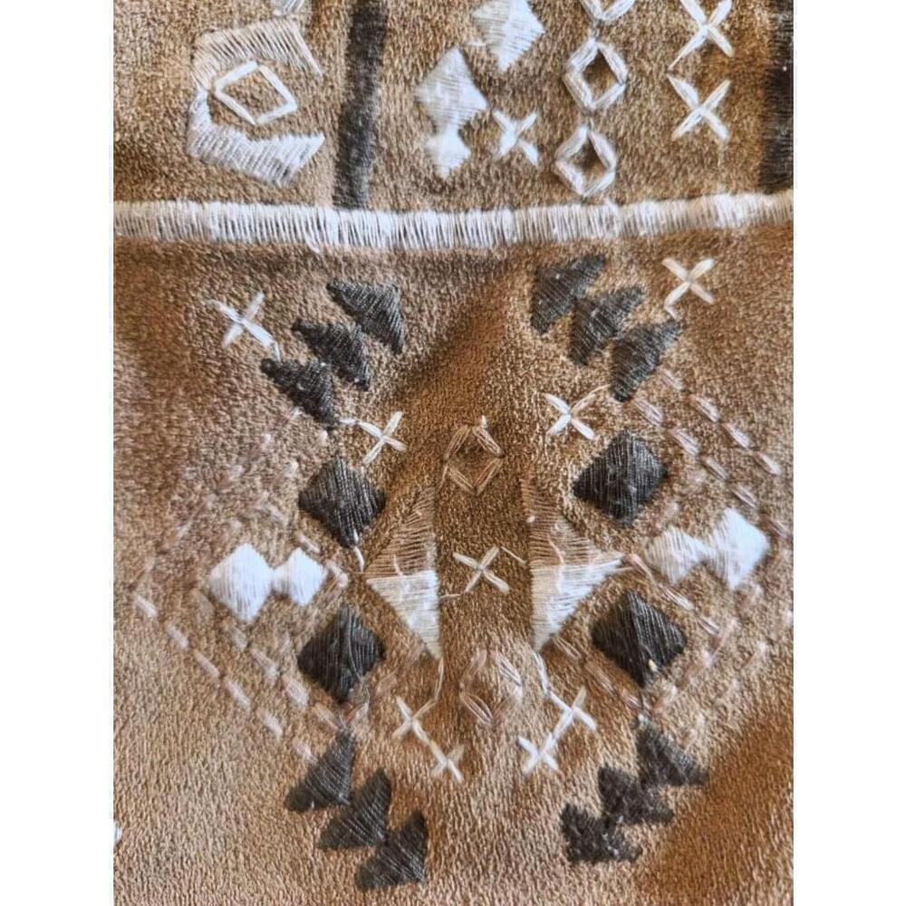 Abercrombie & Fitch Embroidered Mini Skirt Women 2 Brown Boho Cottagecore - Picture 8 of 10